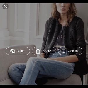 Madewell black faux Sherpa vest